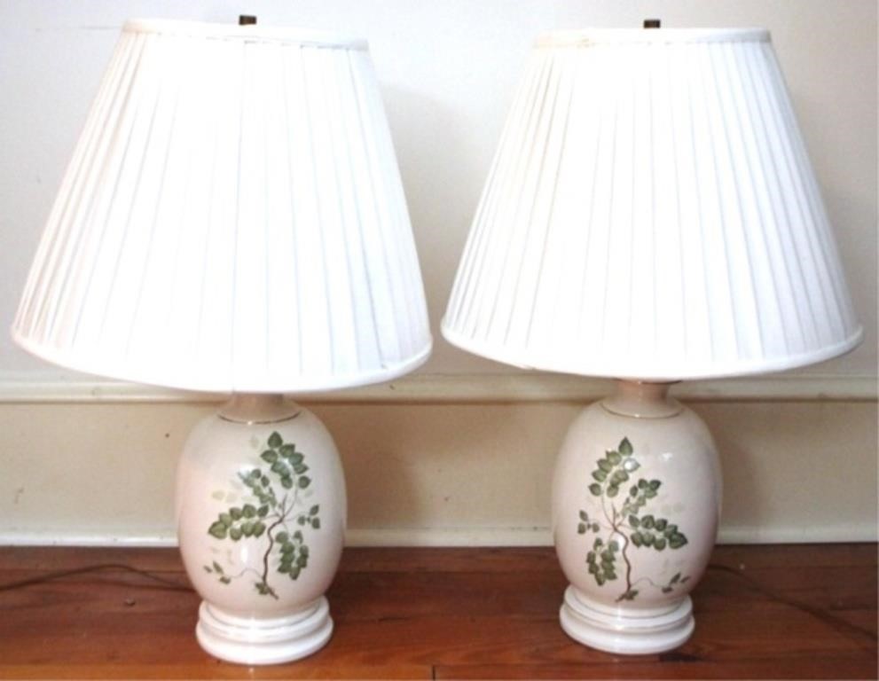 Pair of Lamps - 25" tall