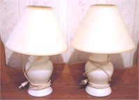 Pair of Lamps - 15" tall