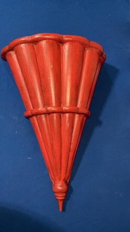 Large Red Wall Sconce, 28" l.