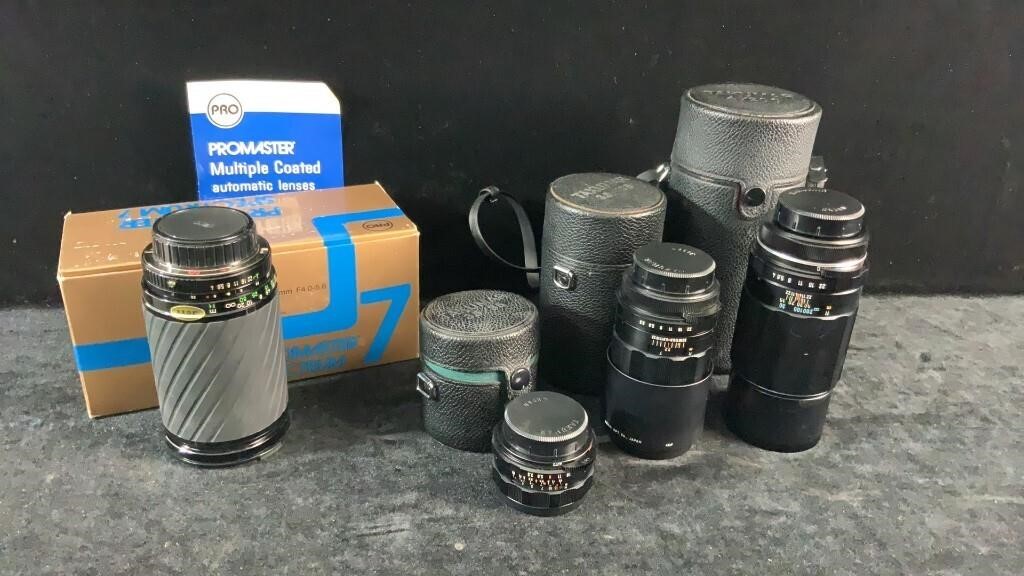 4 Camera Lenses Takumar & Spectrum 7