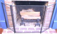 Fireplace Screen w/ log holders - 46 x 31
