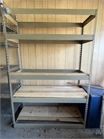 Metal Shelving with Wood Shelves