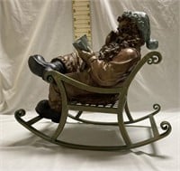 Large Sitting Santa Sculpture & Chair