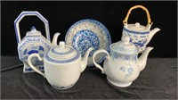 4 Teapots and a Bowl