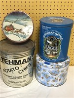 Vintage Stehmnas, Eagle Snack Tins and More