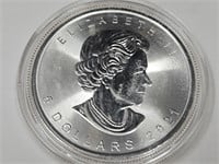 1 Ounce Maple Leaf Silver Round  2021