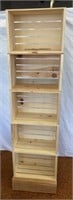 1 Piece Wood Crate Shelving Unit