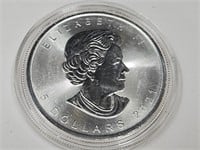 1 Ounce Maple Leaf Silver Round  2021