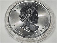 1 Ounce Maple Leaf Silver Round 2021