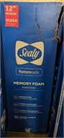 SEALY 12" MEDIUM QUEEN MEMORY FOAM MATTRESS