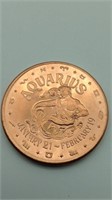1 Ounce Aquarius Copper Round