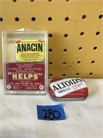 Vintage Helps and Anacin Containers