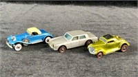 3 Vintage Hot Wheels Cars, incl Redline Ford Coupe