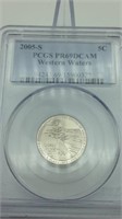 2005S PCGS PR69DCAM Western Waters Nickel