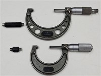 Machinist Mitutoyo 1-2 & 2-3 Inch Micrometers
