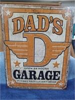 Dad's Garage Metal Sign - 12" x 18"