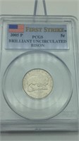 2005P PCGS BU BISON Nickel