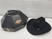 Nice Leather Cowboy Hat with Jack Daniels Hat Box