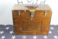 Antique Machinist Oak Tool Chest Box