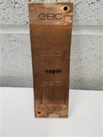 Solid Copper Stamping / Print Plate  7.5 Long