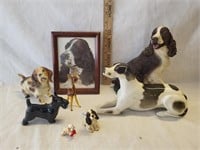 Dog Picture & Figurines, Art Glass Deer