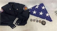 Badges, Jacket & Flag