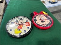 (2) Quartz Disney Clocks