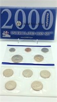 2000 U.S Mint Uncirculated Coin Set Philadelphia