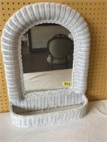 Vanity Table and Wall Mirror with Shelf