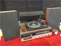MacDonald 8 Track/Radio/Record Player w/ Speakers