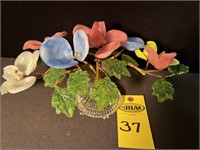 Vintage Glass Flower Arrangement