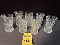 7 Pressed Glass Glasses