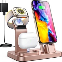 3 in 1 Charging Station for Apple  Rose Gold