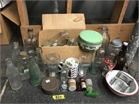 Old Bottles, Jars, Tins, Coke Products & More