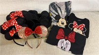41) New Mickey & Mini Mouse Headbands & 3) Shirts