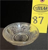 Bellflower Pressed Glass Mini Bowl