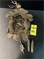 Vintage W German Hunting Cukoo Clock