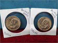 (2) Quincy Adams Presidential Dollars