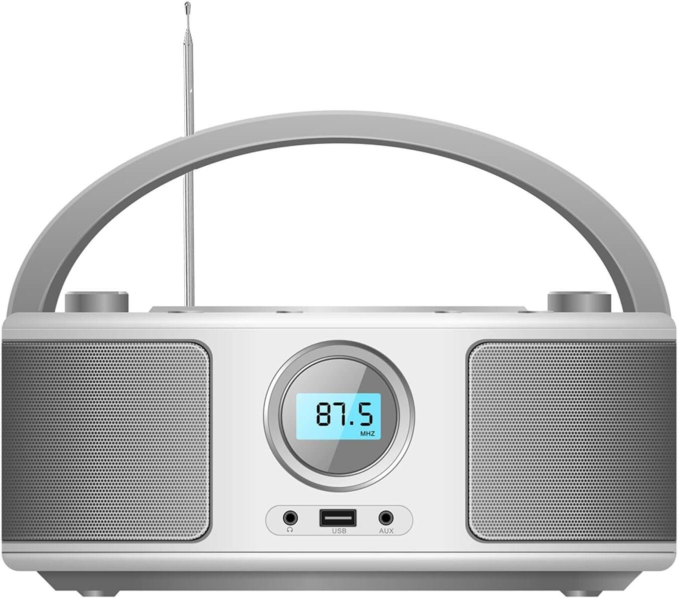 Bluetooth Boombox: CD Player  FM Radio  USB