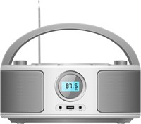 Bluetooth Boombox: CD Player  FM Radio  USB