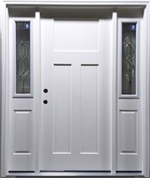 36" Wide Smooth Door with Two Sidelites
