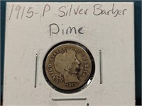 1915 -P Silver Barber Dime