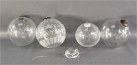 (4) Clear Glass Balls
