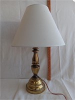 24" Brass Lamp w/ Shade, 3-Way Switch