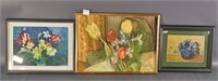 Three Floral Paintings