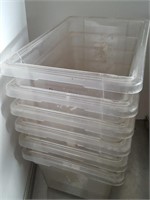 rubbermaid clear containers 5 gal., 18 x12 x 9'h