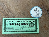 $25 Gift card to Fat BBQ Shack