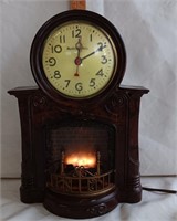 Vintage Fireplace Clock, 10.5" Tall