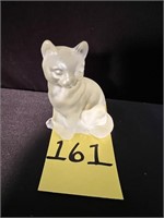 Fenton Frosted Glass Cat