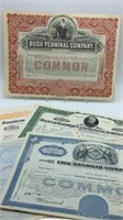 Vintage Stock Certificates lot of 5